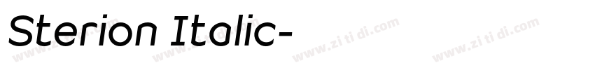 Sterion Italic字体转换